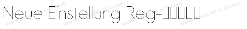 Neue Einstellung Reg字体转换